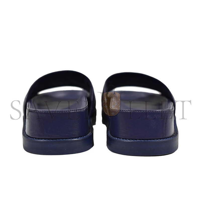 CHANEL MULES LAMBSKIN NAVY BLUE & MULTICOLOR G38933 X56443 K3920